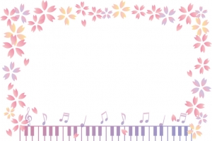 粉色春季钢琴花朵框架