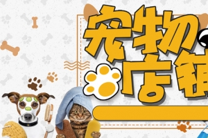 时尚风格日常需求宠物用品狗粮全屏海报