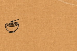 美食饺子文艺简约手绘黄色banner