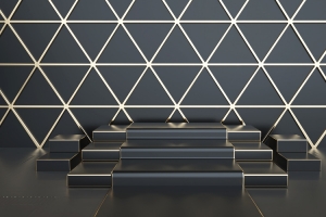 C4D，黑金，舞台，高端