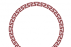 矢量中国风圆形边框PNG图片