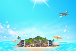 夏季清凉海报冰爽一夏