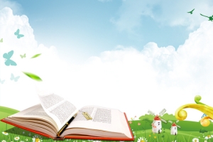 快乐卡通阅读天空手绘蓝色banner