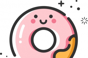 mbe风格卡通装饰甜甜圈图标
