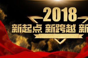 2018狗年黑金大气新起点新跨越企业年会展板