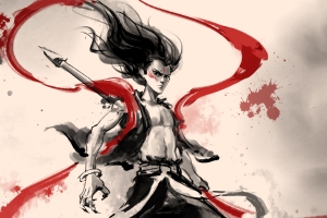 哪吒 敖丙 水墨风 4k手机壁纸图片