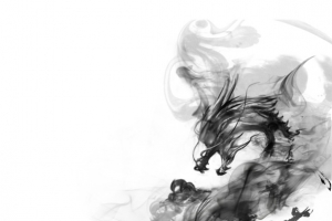 黑色个性设计龙形水墨