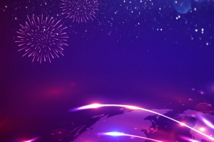 2018年会商务科技大气紫色banner