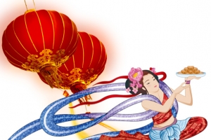 嫦娥奔月卡通素材下载