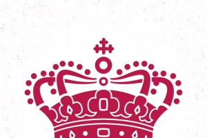 皇冠女皇简约logo细沙质感背景素材
