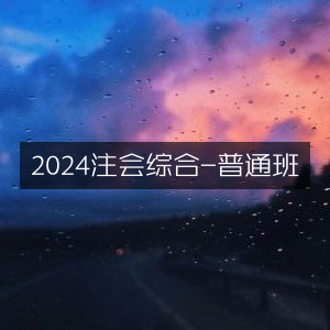 2024注会综合普通班全面优化指南