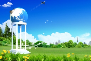 现代城市商务科技背景