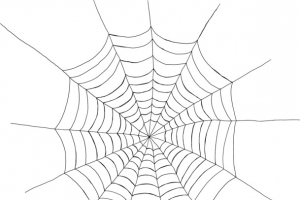 蜘蛛网高清PNG透明图片与墨迹笔触设计素材免费下载