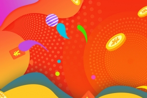双11狂欢节渐变橙色banner