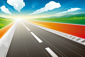 矢量卡通手绘高速公路背景