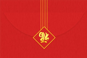 红包红色祥云福字H5背景素材