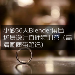 小毅36天Blender角色场景设计直播课，高清带笔记特训营