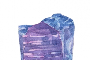 石头插画风格画矿石钻石