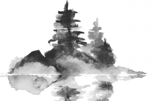 水墨山水意境图
