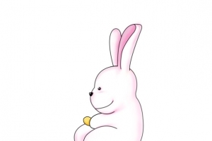 粉色可爱卡通兔子