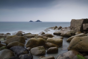 石头 大海 风景 自然 4k壁纸 3840x2160