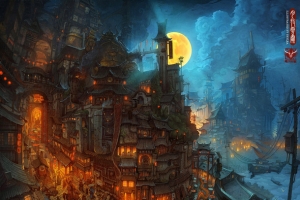 天空月光红色灯笼游戏截图