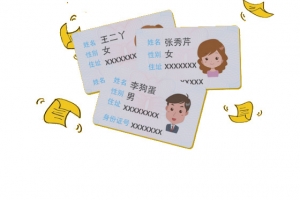 手绘插画身份证件