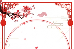 古风线框梅花祥云灯笼