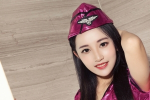 敏珺空姐制服性感美女3440x1440壁纸
