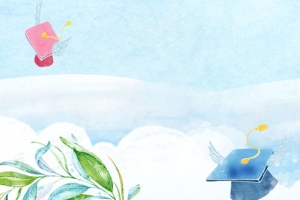 夏季毕业季文艺海报banner背景