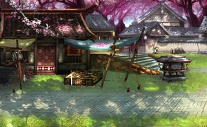 户外卡通插画场景