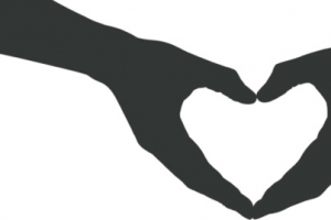 黑色爱心手势高清PNG透明素材-情人节节日元素设计免费下载