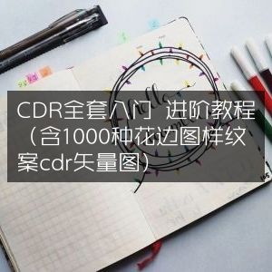 CDR从入门到进阶教程，1000款花边图样矢量图集