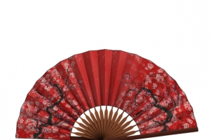 红色梅花日本折扇