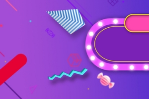 蓝色炫酷扁平几何背景banner
