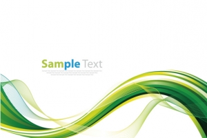 绿色曲线波浪线