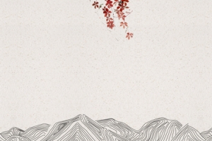 春季纹理质感花朵树叶中国风灰banner