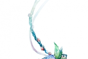 手绘古风香囊元素