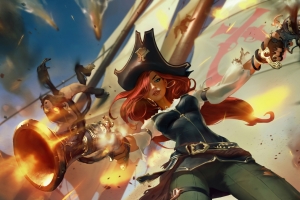 英雄联盟lol插画 赏金猎人 厄运小姐4k壁纸