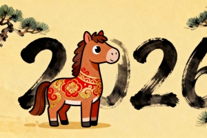 2026水墨数字 马儿 国风 4k壁纸图片