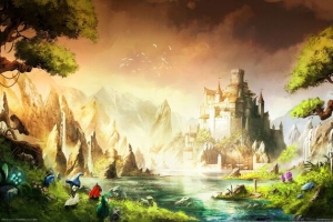 仙境魔幻城堡宽屏背景