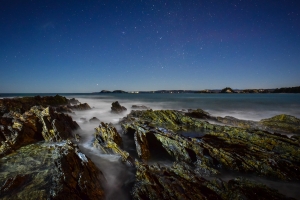 大海 夜空 星空 风景4K壁纸
