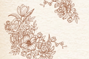 复古牛皮纸暗花纹背景banner