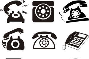 电话黑色指示标高清PNG透明免扣图标设计素材免费下载