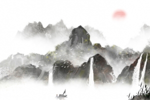 中国风水墨山水背景