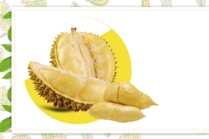 简约清新榴莲大促banner