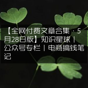【5月28日更新】全网付费文章精选合集，知识星球&公众号专栏&电商赚钱笔记