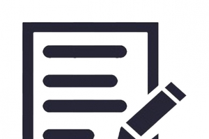 卡通申请图标的笔和纸PNG