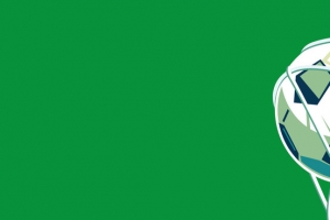 足球大气简约卡通绿色banner