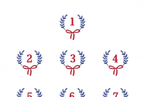 简约蝴蝶结数字分隔符